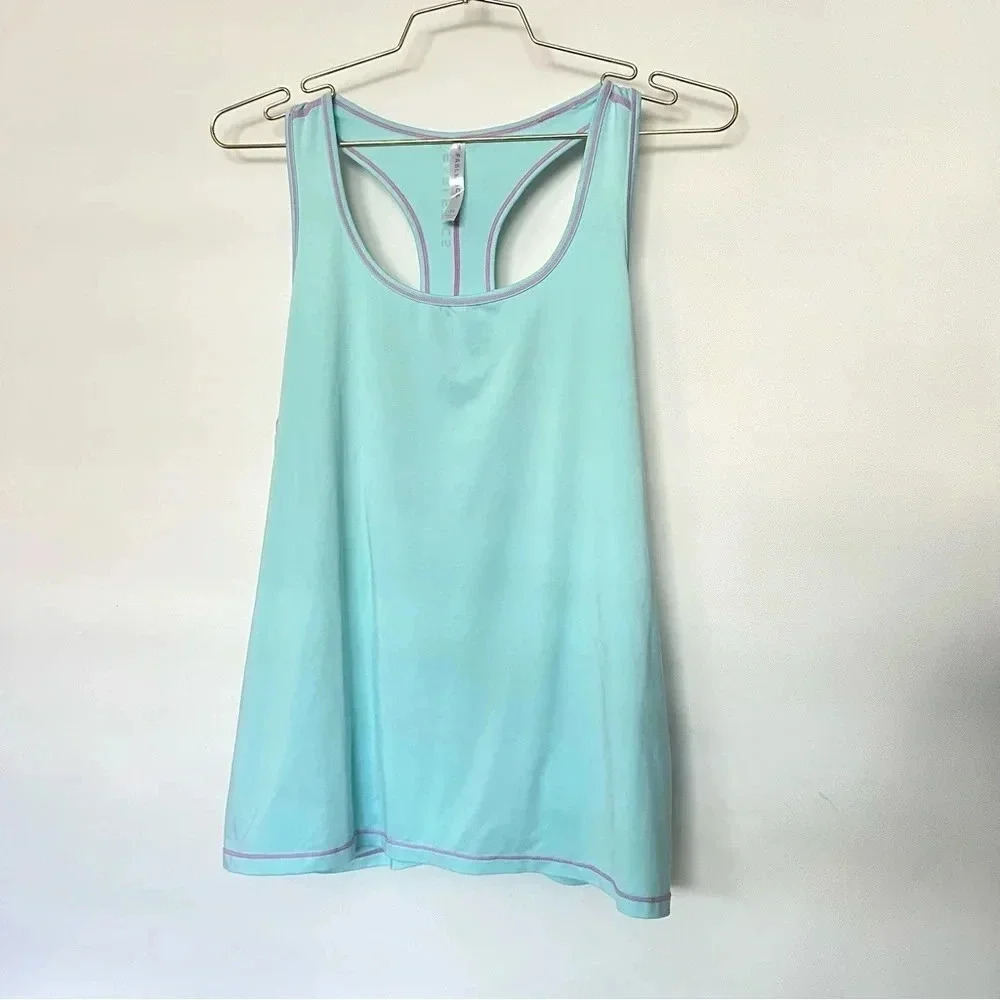 Fabletics Phoenix Lite Racerback Tank Top Size XLarge Teal/Blue Lightweight